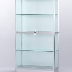 Витрина АЛПРО №4-400-1 (задняя стенка - ДВП), Серебрянный