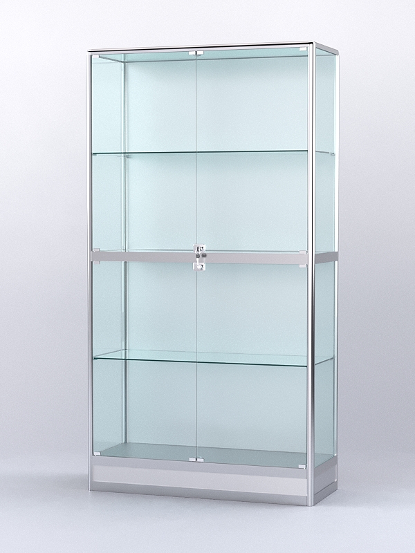 Витрина АЛПРО №4-400-1 (задняя стенка - ДВП), Серебрянный