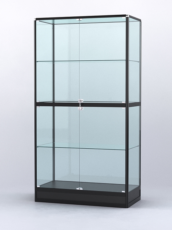 Витрина АЛПРО №4-500-2 (задняя стенка - стекло), Черный