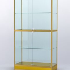 Витрина АЛПРО №4-500-2 (задняя стенка - стекло), Золотой