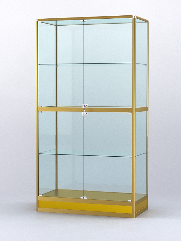 Витрина АЛПРО №4-500-2 (задняя стенка - стекло), Золотой