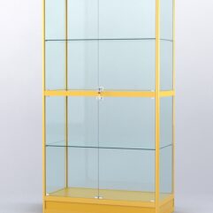 Витрина АЛПРО №4-500-2 (задняя стенка - стекло), Желтый