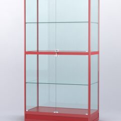 Витрина АЛПРО №4-500-2 (задняя стенка - стекло), Красный