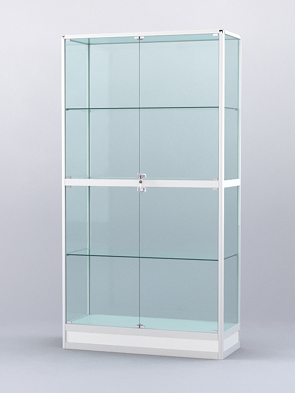 Витрина АЛПРО №4-400-2 (задняя стенка - стекло), Белый