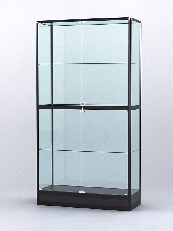 Витрина АЛПРО №4-400-2 (задняя стенка - стекло), Черный