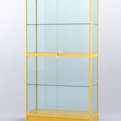 Витрина АЛПРО №4-400-2 (задняя стенка - стекло), Желтый