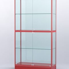 Витрина АЛПРО №4-400-2 (задняя стенка - стекло), Красный