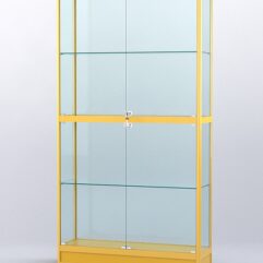 Витрина АЛПРО №4-300-2 (задняя стенка - стекло), Желтый