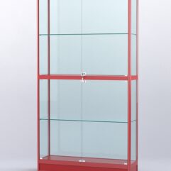 Витрина АЛПРО №4-300-2 (задняя стенка - стекло), Красный