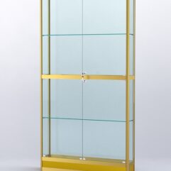 Витрина АЛПРО №4-200-2 (задняя стенка - стекло), Золотой