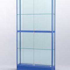Витрина АЛПРО №4-200-2 (задняя стенка - стекло), Синий