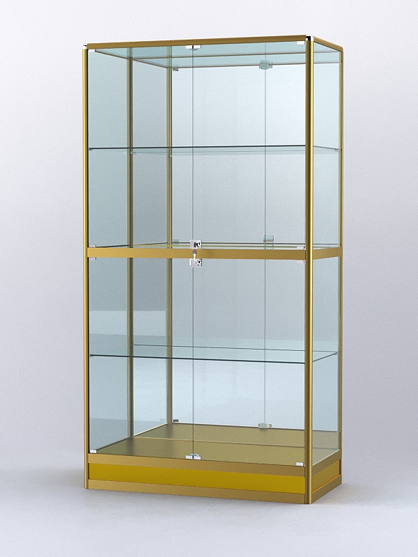 Витрина АЛПРО №4-500-3 (задняя стенка - зеркало), Золотой