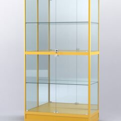 Витрина АЛПРО №4-500-3 (задняя стенка - зеркало), Желтый