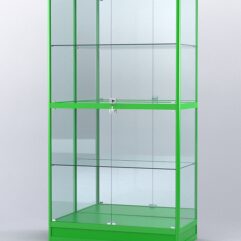 Витрина АЛПРО №4-500-3 (задняя стенка - зеркало), Зеленый