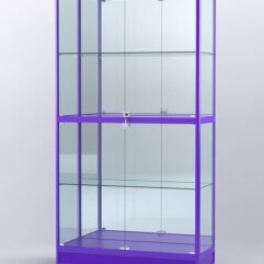 Витрина АЛПРО №4-400-3 (задняя стенка - зеркало), Фиолетовый