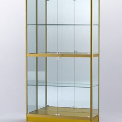 Витрина АЛПРО №4-400-3 (задняя стенка - зеркало), Золотой