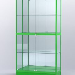 Витрина АЛПРО №4-400-3 (задняя стенка - зеркало), Зеленый