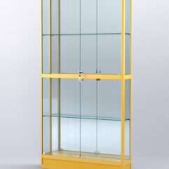 Витрина АЛПРО №4-200-3 (задняя стенка - зеркало), Желтый