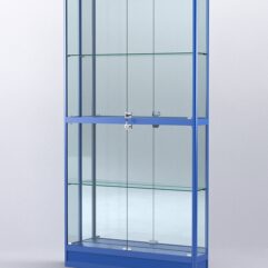 Витрина АЛПРО №4-200-3 (задняя стенка - зеркало), Синий