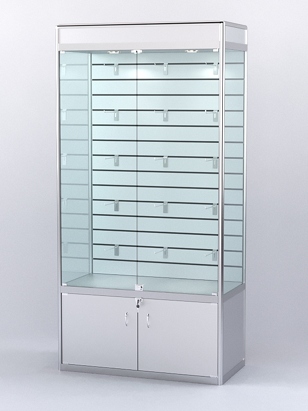 Витрина АЛПРО №5-500 (задняя стенка - экономпанель), Серебрянный