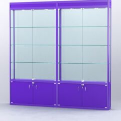 Витрина АЛПРО №1-2м-200-2 (задняя стенка - стекло), Фиолетовый