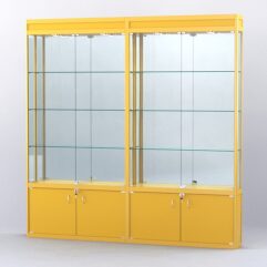 Витрина АЛПРО №1-2м-200-3 (задняя стенка - зеркало), Желтый