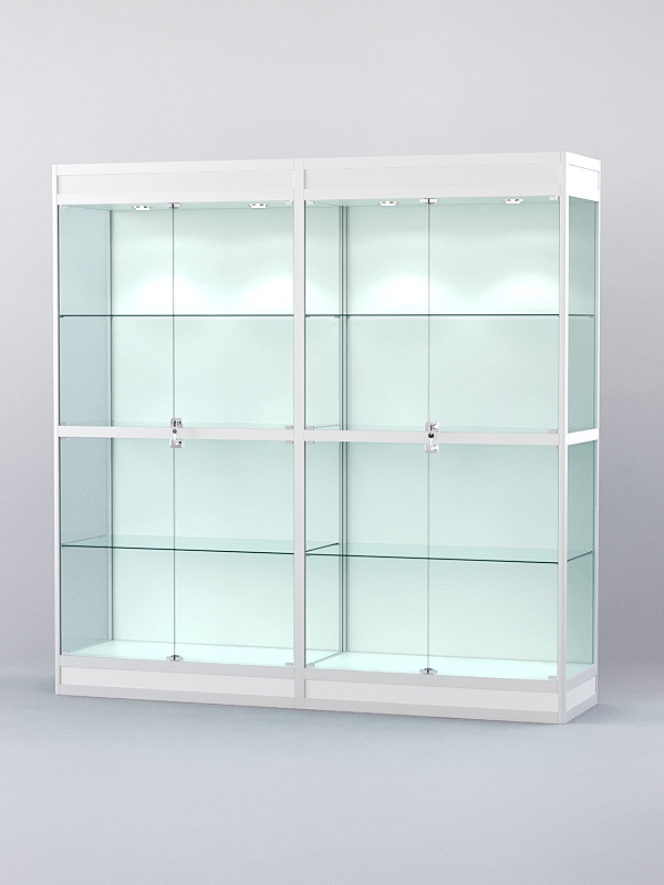 Витрина АЛПРО №3-2м-500-1 (задняя стенка - ДВП), Белый