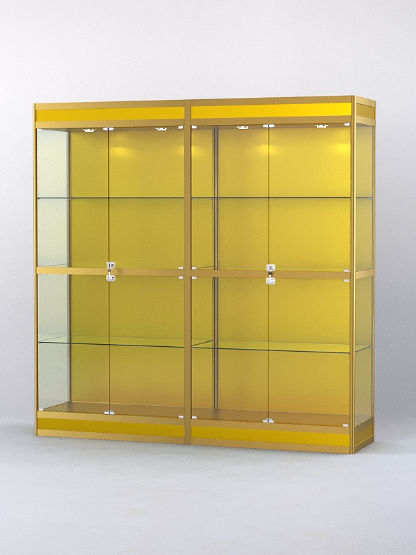 Витрина АЛПРО №3-2м-500-1 (задняя стенка - ДВП), Золотой