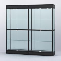 Витрина АЛПРО №3-2м-400-2 (задняя стенка - стекло), Черный