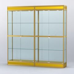 Витрина АЛПРО №3-2м-400-2 (задняя стенка - стекло), Золотой