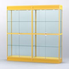 Витрина АЛПРО №3-2м-400-2 (задняя стенка - стекло), Желтый
