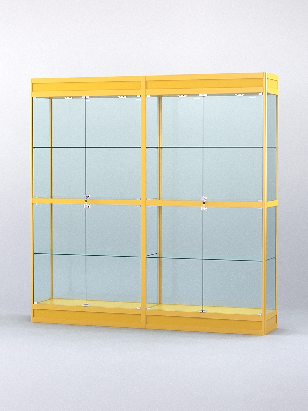 Витрина АЛПРО №3-2м-400-2 (задняя стенка - стекло), Желтый