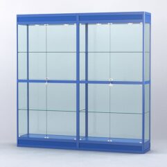 Витрина АЛПРО №3-2м-400-2 (задняя стенка - стекло), Синий