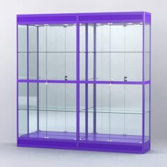 Витрина АЛПРО №3-2м-400-3 (задняя стенка - зеркало), Фиолетовый