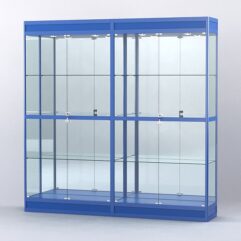 Витрина АЛПРО №3-2м-400-3 (задняя стенка - зеркало), Синий