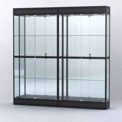 Витрина АЛПРО №3-2м-300-3 (задняя стенка - зеркало), Черный
