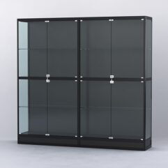 Витрина АЛПРО №4-2м-400-1 (задняя стенка - ДВП), Черный