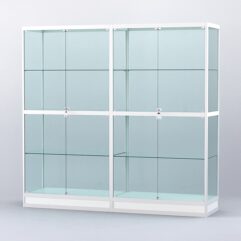 Витрина АЛПРО №4-2м-500-2 (задняя стенка - стекло), Белый