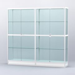 Витрина АЛПРО №4-2м-400-2 (задняя стенка - стекло), Белый