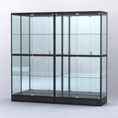 Витрина АЛПРО №4-2м-500-3 (задняя стенка - зеркало), Черный