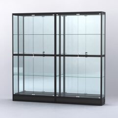 Витрина АЛПРО №4-2м-200-3 (задняя стенка - зеркало), Черный