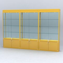 Витрина АЛПРО №1-3м-300-2 (задняя стенка - стекло), Желтый