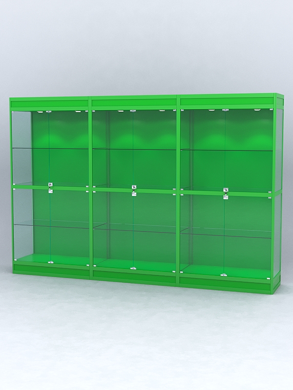 Витрина АЛПРО №3-3м-500-1 (задняя стенка - ДВП), Зеленый