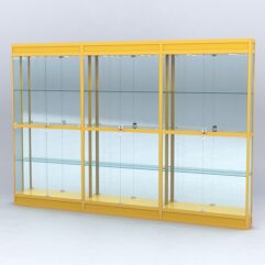 Витрина АЛПРО №3-3м-200-3 (задняя стенка - зеркало), Желтый