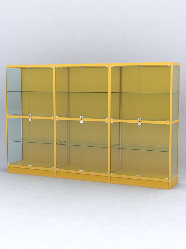 Витрина АЛПРО №4-3м-500-1 (задняя стенка - ДВП), Желтый