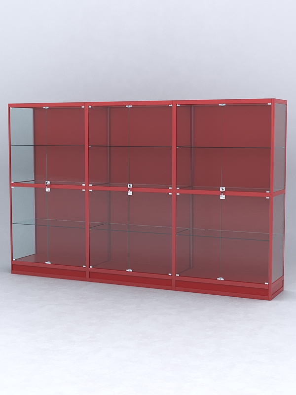 Витрина АЛПРО №4-3м-500-1 (задняя стенка - ДВП), Красный