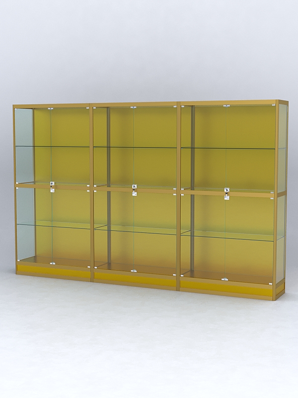 Витрина АЛПРО №4-3м-400-1 (задняя стенка - ДВП), Золотой