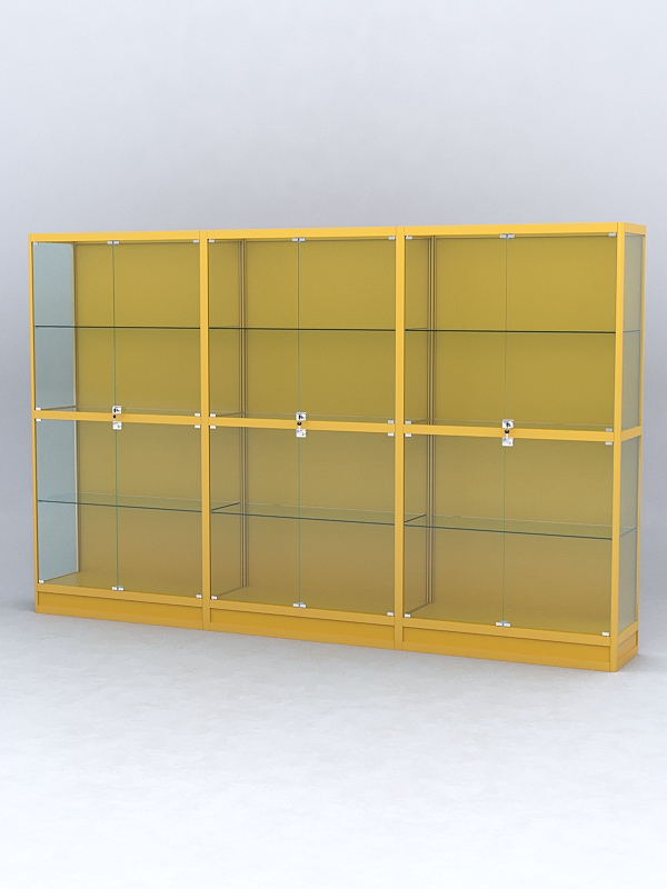 Витрина АЛПРО №4-3м-400-1 (задняя стенка - ДВП), Желтый