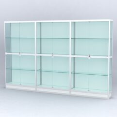 Витрина АЛПРО №4-3м-300-1 (задняя стенка - ДВП), Белый