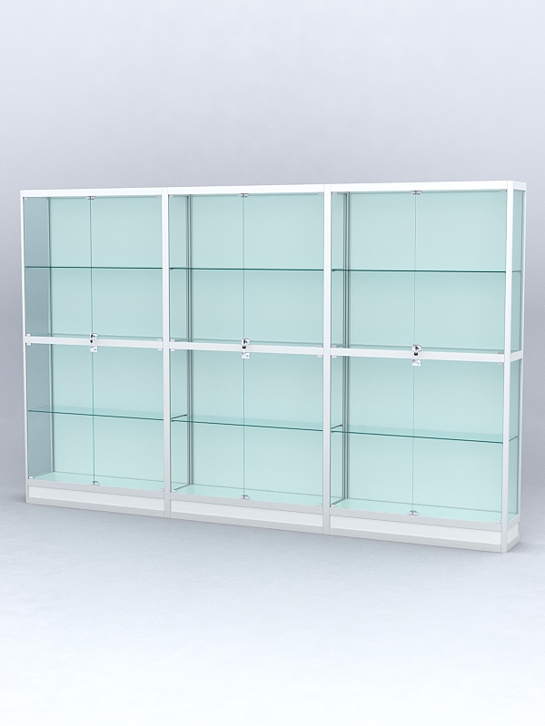 Витрина АЛПРО №4-3м-300-1 (задняя стенка - ДВП), Белый